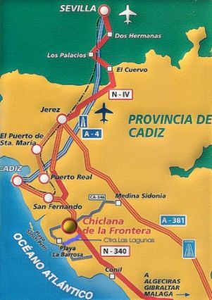 Map of Costa de la Luz